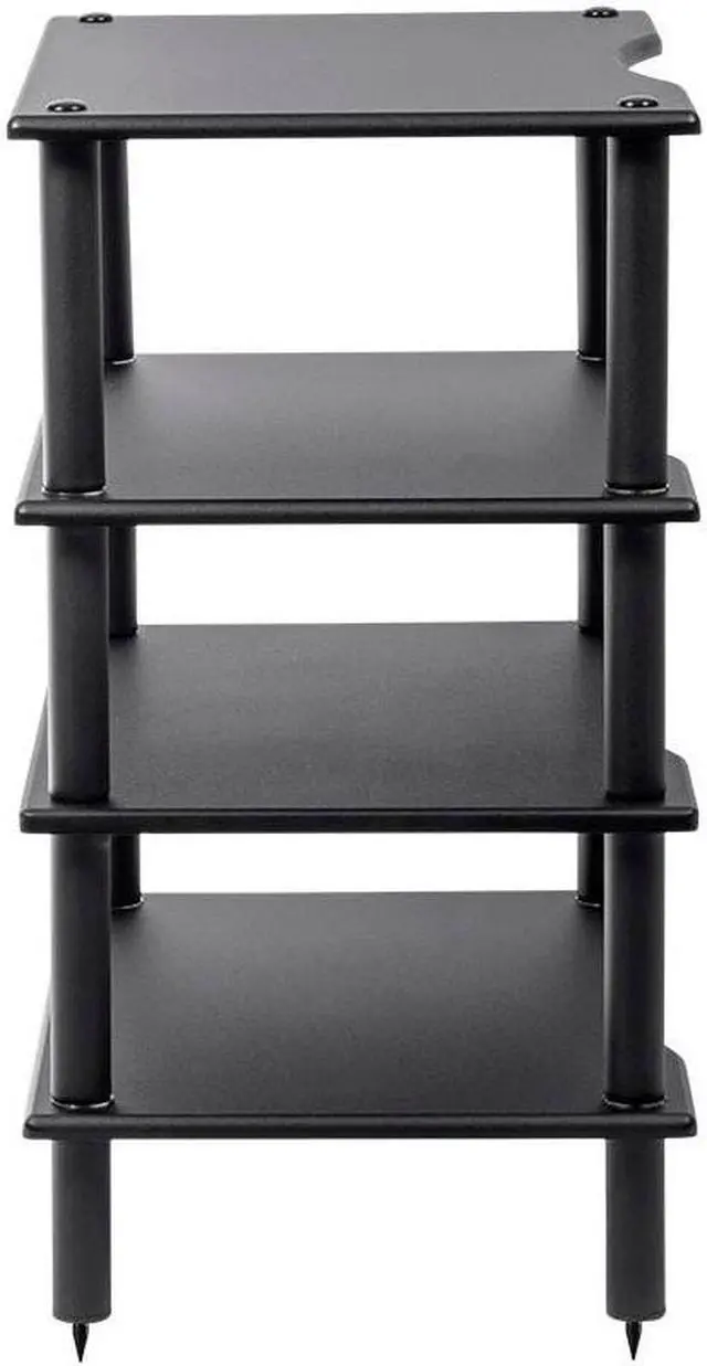 Alt view image 4 of 6 - Monolith 4 Tier/Shelf Audio Stand - Black | Open Air Storage, Modular Design, Sturdy, Compatible With Bose, Polk, Sony, Yamaha, Pioneer and others