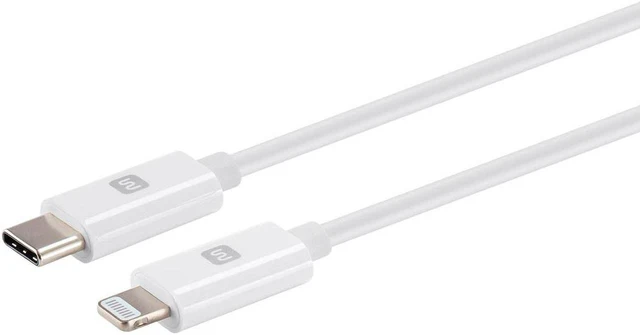 Alt view image 2 of 6 - Monoprice Apple MFi Certified Lightning to USB Type-C and Sync Cable - 1.5 Feet - White | Compatible with iPod, iPhone, iPad with Lightning Connector