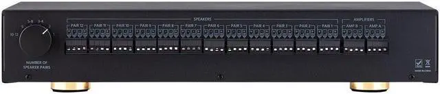 Alt view image 2 of 8 - Monoprice SS-Pro 12 High Power Dual Source 300 Watt Peak 12 Pair Impedance Matching Speaker Selector