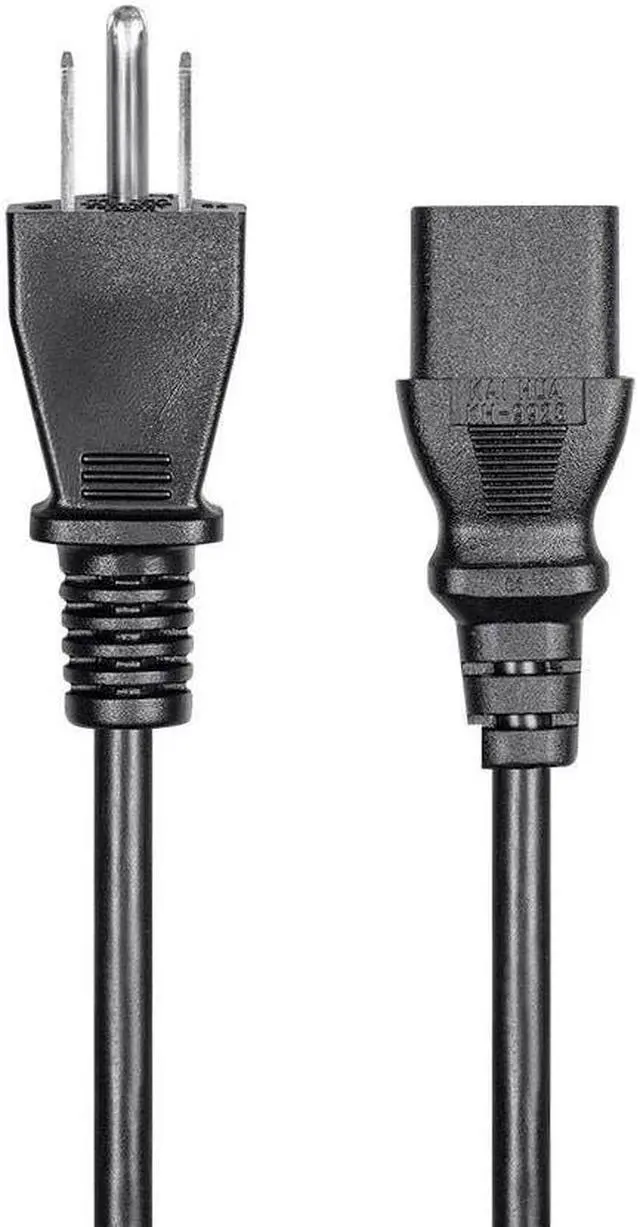 Alt view image 2 of 7 - Monoprice 8ft 16AWG Power Cord Cable with 3 Conductor PC Power Connector Socket  13A (NEMA 5-15P to IEC 60320 C13)