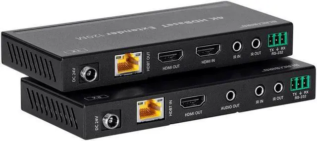 Alt view image 3 of 13 - Monoprice Blackbird 4K HDBaseT Extender Kit, 120m, HDR, 18Gbps, 4K@60Hz, YCbCr 4:4:4, HDCP 2.2, PoC, RS-232, Loop Out and Bidirectional IR