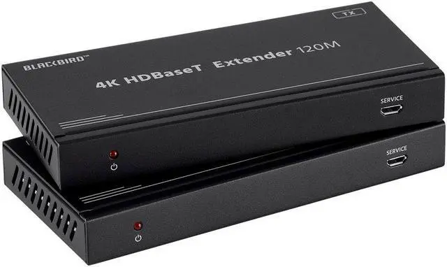 Alt view image 2 of 13 - Monoprice Blackbird 4K HDBaseT Extender Kit, 120m, HDR, 18Gbps, 4K@60Hz, YCbCr 4:4:4, HDCP 2.2, PoC, RS-232, Loop Out and Bidirectional IR