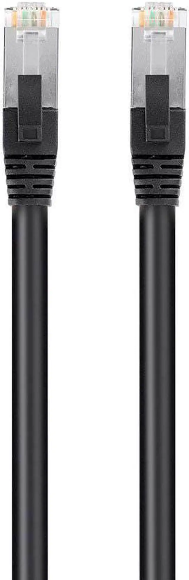 Main image of Monoprice Cat6 PoE Ethernet Patch Cable - 3 Feet - Black, 600V, Shielded RJ45, Solid, 550MHz, STP (U/FTP), 24AWG
