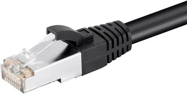 Alt view image 4 of 6 - Monoprice Cat6 PoE Ethernet Patch Cable - 20 Feet - Black, 600V, Shielded RJ45, Solid, 550MHz, STP (U/FTP), 24AWG