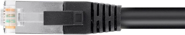 Alt view image 3 of 5 - Monoprice Cat6 PoE Ethernet Patch Cable - 10 Feet - Black, 600V, Shielded RJ45, Solid, 550MHz, STP (U/FTP), 24AWG