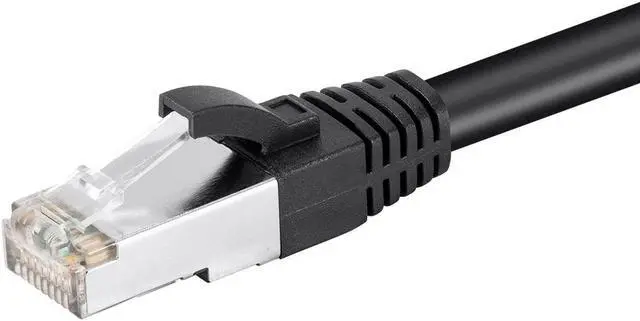 Alt view image 4 of 4 - Monoprice Cat6 PoE Ethernet Patch Cable - 3 Feet - Black, 600V, Shielded RJ45, Solid, 550MHz, STP (U/FTP), 24AWG