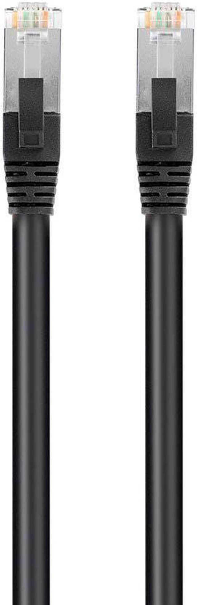 Main image of Monoprice Cat6 PoE Ethernet Patch Cable - 10 Feet - Black, 600V, Shielded RJ45, Solid, 550MHz, STP (U/FTP), 24AWG