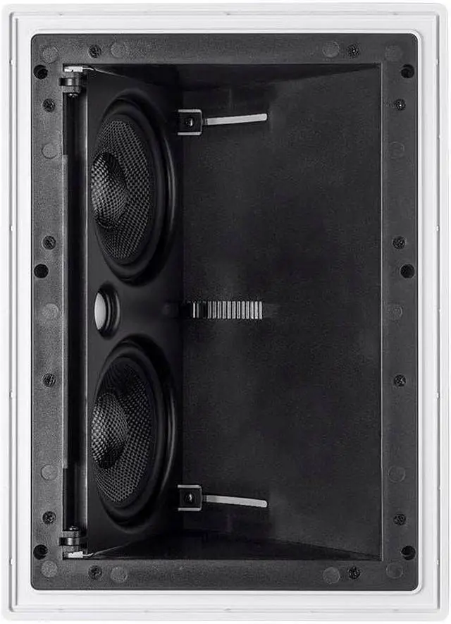 Alt view image 12 of 20 - Monoprice 2-way Carbon Fiber In-Wall Surround Speaker - Dual 5.25 Inch (Single) Vari-Angled With Paintable Grille - Alpha Series