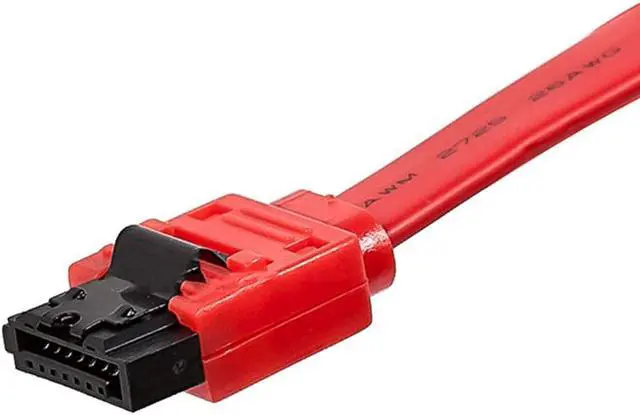 Alt view image 3 of 6 - Monoprice SATA 6Gbps Straight Cable with Locking Latch - 0.83 Feet - Red | Compatible with SSD, CD Writer, CD Driver, SATA HDD