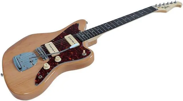 Alt view image 3 of 6 - Monoprice Offset OS40 DLX Plus Alder Electric Guitar with Gig Bag - Natural, Alder Body, Soapbar Pickups, Maple Neck - Indio Series