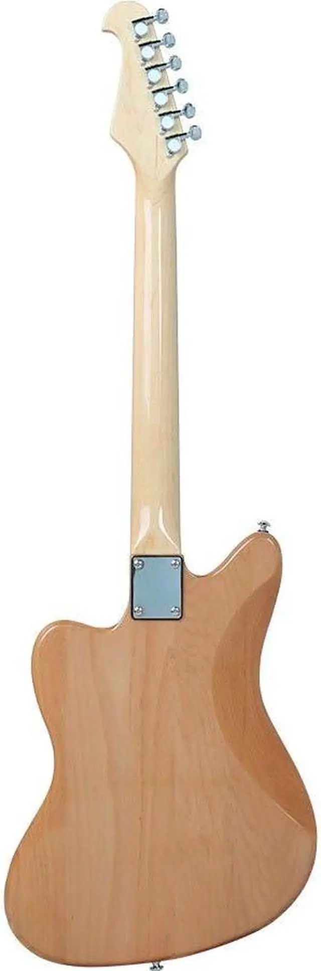 Alt view image 2 of 6 - Monoprice Offset OS40 DLX Plus Alder Electric Guitar with Gig Bag - Natural, Alder Body, Soapbar Pickups, Maple Neck - Indio Series