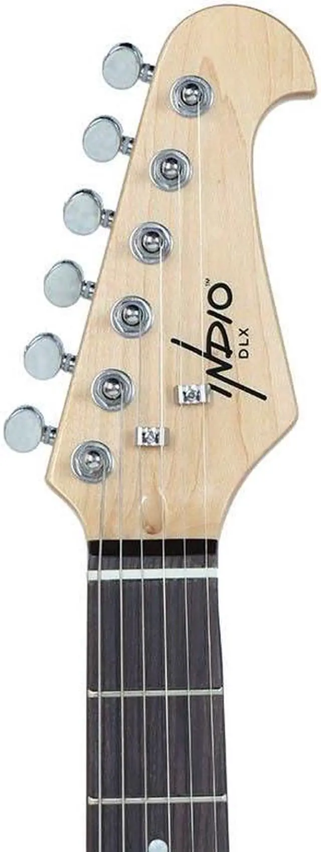 Alt view image 6 of 6 - Monoprice Offset OS40 DLX Plus Alder Electric Guitar with Gig Bag - Natural, Alder Body, Soapbar Pickups, Maple Neck - Indio Series