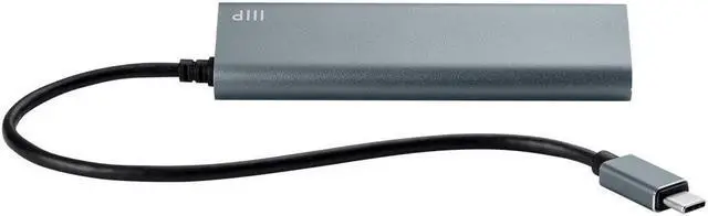 Alt view image 4 of 6 - Monoprice SuperSpeed 4-Port USB-C Hub, Gray (New in Bulk Packaging / No Retail Box) Compatible with Apple MacBook and Google Chromebook