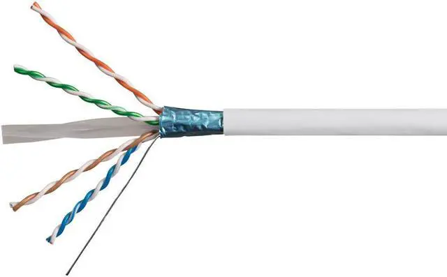 Main image of Monoprice Cat6A Ethernet Bulk Cable - 500 Feet - White, Solid, 550Mhz, F/UTP, CMR, Riser Rated, Pure Bare Copper Wire, 10G, 23AWG, No Logo (UL) (TAA)