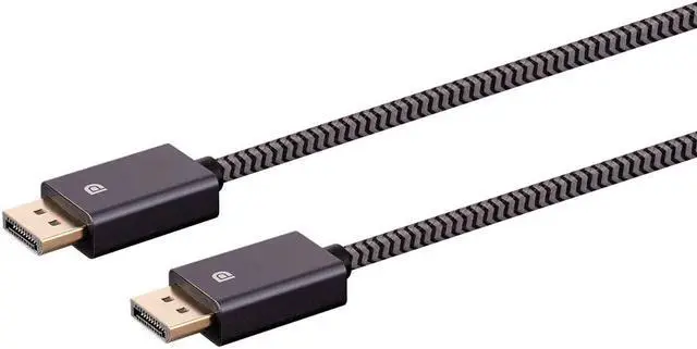 Alt view image 2 of 4 - Monoprice DisplayPort 1.4 EasyPlug Nylon Braided Cable - 12 Feet Gray (10 Pack) 8K@60Hz, HDR Support, Up to 32.4 Gbps, For Laptop PC TV Gaming Monitor