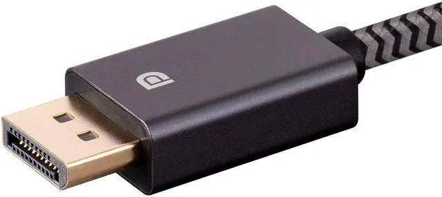 Alt view image 3 of 4 - Monoprice DisplayPort 1.4 EasyPlug Nylon Braided Cable - 10 Feet Gray (10 Pack) 8K@60Hz, HDR Support, Up to 32.4 Gbps, For Laptop PC TV Gaming Monitor