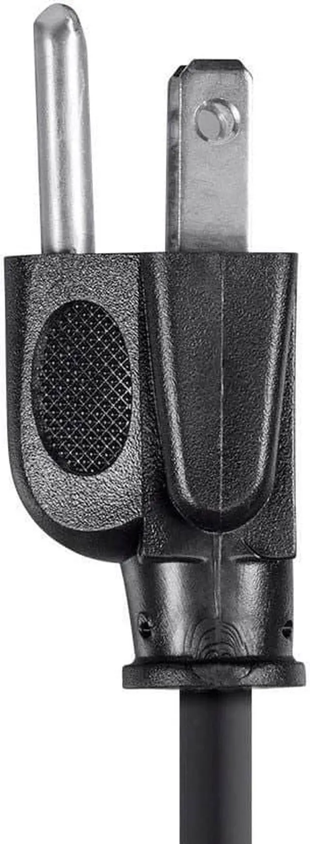 Alt view image 5 of 7 - Monoprice Right Angle Power Cord - 2 Feet - Black, NEMA 5-15P to Right Angle IEC 60320 C13 14AWG Works With Most PCs, Monitors, Scanners, and Printers
