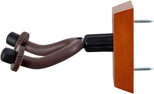 Alt view image 3 of 4 - Monoprice Wood Wall Mount Guitar Hanger Guitar Bracket Holder (2-Pack) With Rubber Padding, For Acoustic or Electric Guitars - Stage Right Series