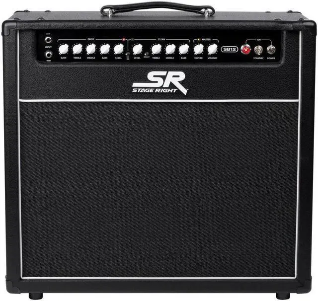 Main image of Monoprice SB12 50-Watts All Tube 2-channel 1x12 Guitar Amp Combo with Spring Reverb, Clean and Overdrive Channels, Powerful - Stage Right Series