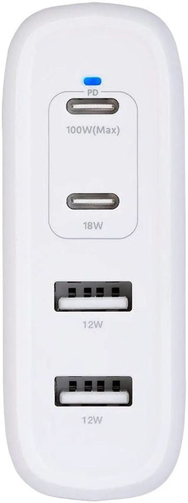 Alt view image 5 of 7 - Monoprice USB-C Charger, 100W 4-Port PD GaN Technology Wall Charger for MacBook Pro/Air, iPad Pro, iPhone 12/11/Pro/Max/XR/XS/X, Pixel, Galaxy & More