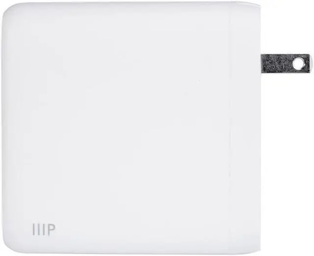 Alt view image 3 of 6 - Monoprice 68W 2-port USB-C GaN Charger, Fast Charge, Foldable, PD Technology, for MacBook, iPad, iPhone, Galaxy, White