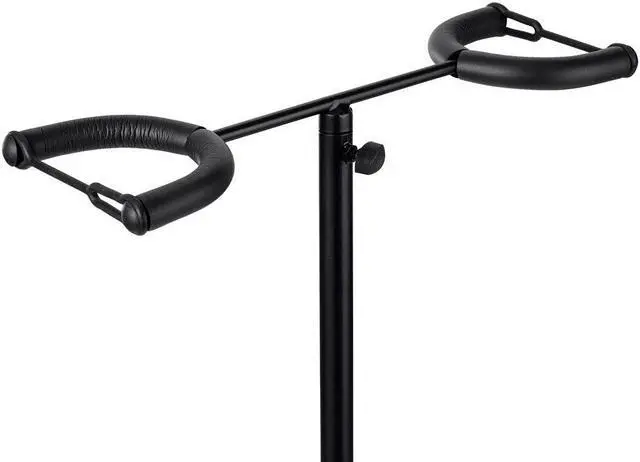 Alt view image 3 of 6 - Monoprice Double Guitar Stand, Height Adjustable, Holds Two Guitar, Guitar Rack, Ideal For both Electric and Acoustic Guitars - Stage Right Series