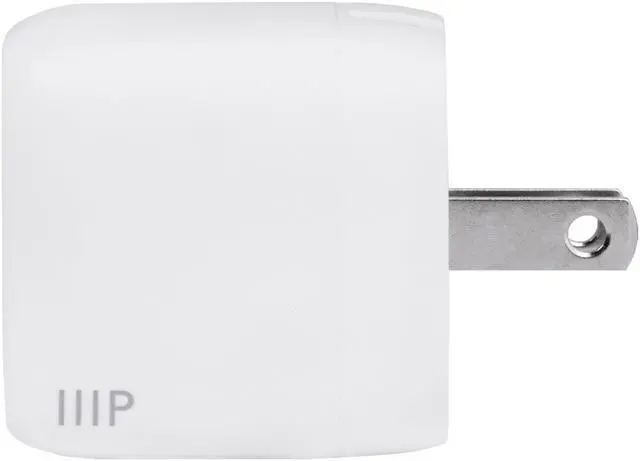 Alt view image 3 of 6 - Monoprice 32W 2-Port GaN Charger, Fast Charge, Foldable, Power Delivery for iPad, iPhone, Samsung Galaxy, White
