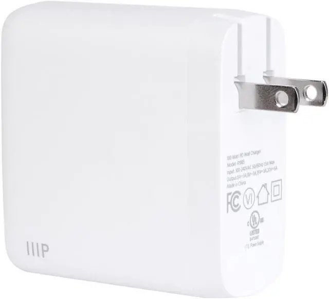 Alt view image 2 of 7 - Monoprice USB-C Charger, 100W 1-Port PD GaN Technology Wall Charger for MacBook Pro/Air, iPad Pro, iPhone 12/11/Pro/Max/XR/XS/X, Pixel, Galaxy & More