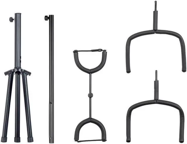 Alt view image 6 of 6 - Monoprice Double Guitar Stand, Height Adjustable, Holds Two Guitar, Guitar Rack, Ideal For both Electric and Acoustic Guitars - Stage Right Series