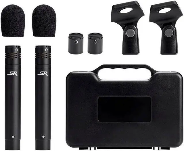 Alt view image 6 of 13 - Monoprice SC100 Small Pencil Condenser Microphones (Pair) Condenser Stick with Interchangeable Omni and Cardioid Capsules - Stage Right Series