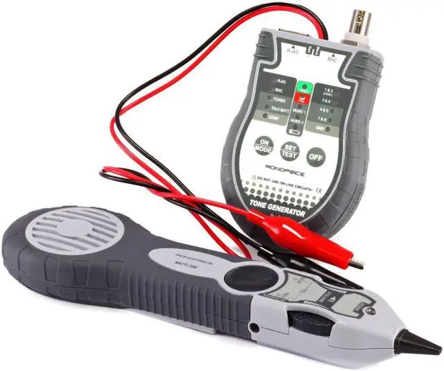 Alt view image 6 of 9 - Monoprice Multifunction RJ-45, BNC, and Speaker Wire Tone Generator, Tracer, Tester