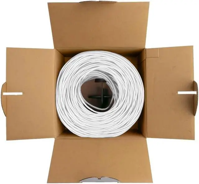 Alt view image 8 of 11 - Monoprice Cat6 Ethernet Bulk Cable - Network Internet Cord - Solid, 500Mhz, UTP, CMR, Riser Rated,  Pure Bare Copper Wire, 23AWG, 500ft, White