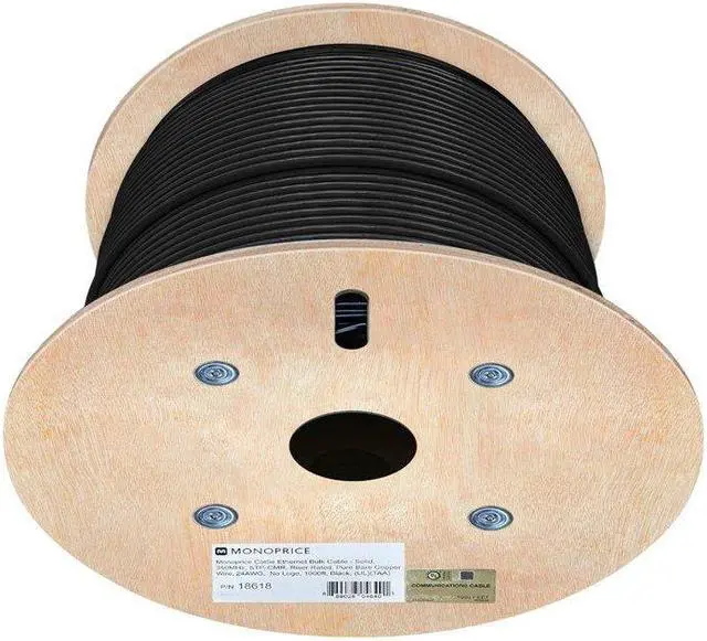 Monoprice Cat5e Ethernet Bulk Cable - Network Internet Cord - Solid ...