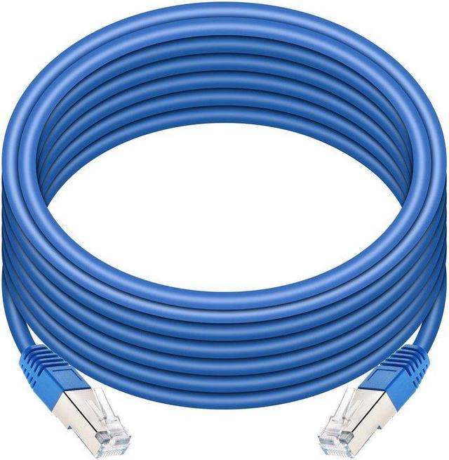 Alt view image 9 of 11 - Monoprice Cat6A Ethernet Patch Cable - 25 Feet - Blue | Network Internet Cord - Zeroboot, RJ45, Stranded, 550Mhz, STP, Pure Bare Copper Wire, 10G, 26AWG - Entegrade Series