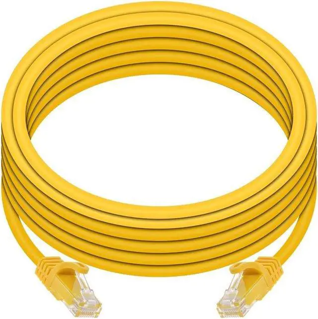 Alt view image 6 of 8 - Monoprice Cat6 Ethernet Patch Cable - 20 Feet - Yellow | Network Internet Cord - Snagless RJ45, Stranded, 550Mhz, UTP, Pure Bare Copper Wire, 24AWG - Flexboot Series