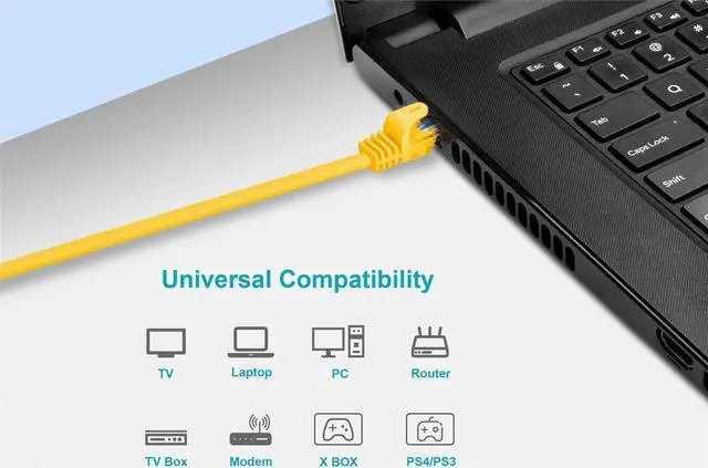 Alt view image 8 of 8 - Monoprice Cat6 Ethernet Patch Cable - 20 Feet - Yellow | Network Internet Cord - Snagless RJ45, Stranded, 550Mhz, UTP, Pure Bare Copper Wire, 24AWG - Flexboot Series