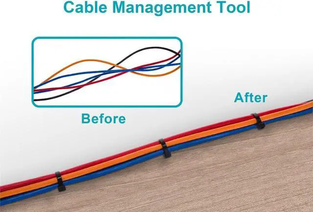 Alt view image 5 of 6 - 4-inch Cable Tie, 100pcs/Pack, 18 lbs Max Weight - Black