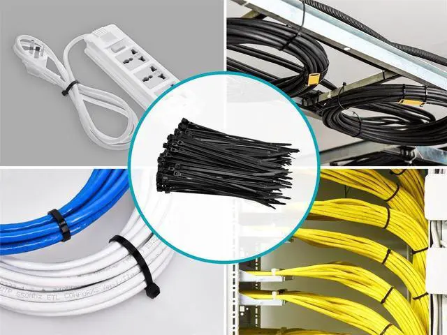 Alt view image 6 of 6 - 4-inch Cable Tie, 100pcs/Pack, 18 lbs Max Weight - Black