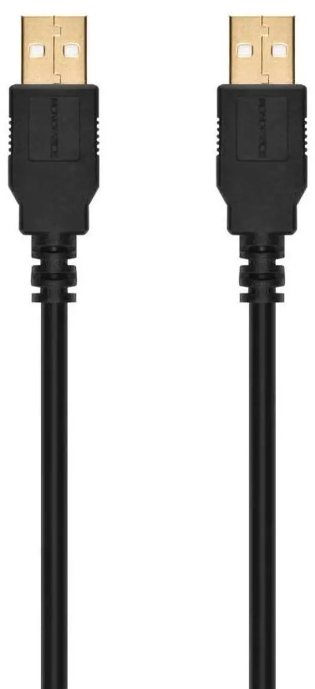 Alt view image 5 of 8 - Monoprice USB 2.0 Cable - 15 Feet - Black | USB Type-A Male to USB Type-A Male, 28/24AWG, Gold Plated for Data Transfer Hard Drive Enclosures, Printers, Modems, Cameras and More!