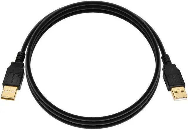 Alt view image 8 of 10 - Monoprice USB 2.0 Cable - 3 Feet - Black | USB Type-A Male to USB Type-A Male, 28/24AWG, Gold Plated for Data Transfer Hard Drive Enclosures, Printers, Modems, Cameras and More!
