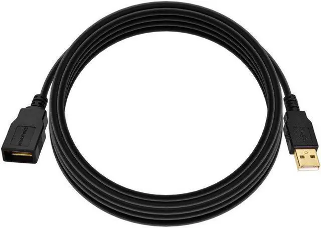 Alt view image 16 of 18 - Monoprice USB 2.0 Extension Cable - 10 Feet - Black | Type-A Male to USB Type-A Female, 28/24AWG, Gold Plated Connectors