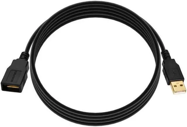 Alt view image 16 of 18 - Monoprice USB 2.0 Extension Cable - 6 Feet - Black | Type-A Male to USB Type-A Female, 28/24AWG, Gold Plated Connectors