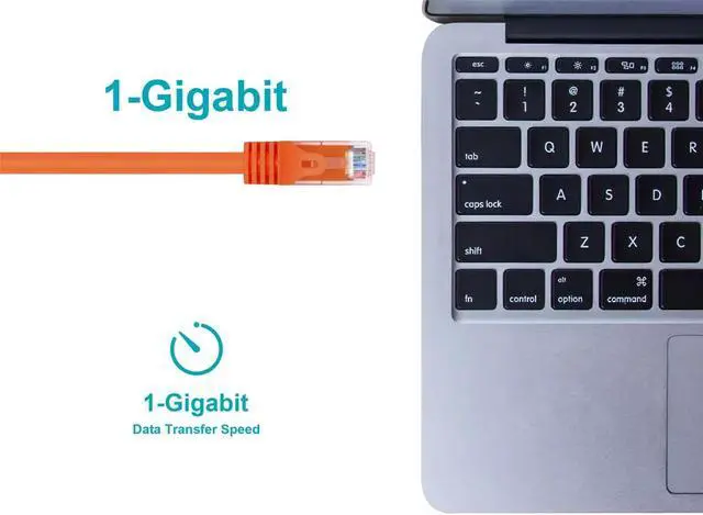 Alt view image 11 of 12 - Monoprice Cat5e Ethernet Patch Cable - 7 Feet - Orange | Network Internet Cord - Snagless RJ45, Stranded, 350Mhz, UTP, Pure Bare Copper Wire, 24AWG - Flexboot Series