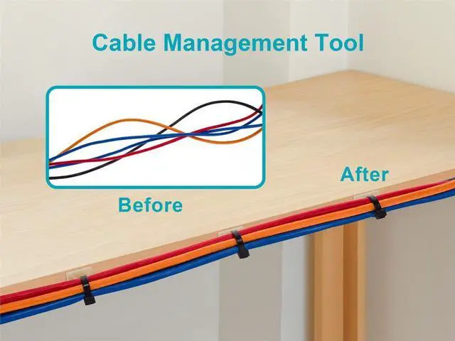 Alt view image 4 of 6 - Monoprice Cable Tie Mounts - 25x25mm - White | 100 Pcs/Pack