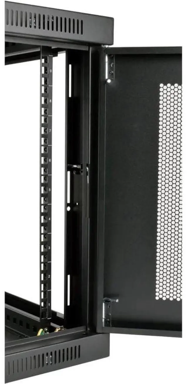 Alt view image 19 of 20 - Tripp Lite 9U Wall Mount Rack Enclosure Server Cabinet Low Profile Deep