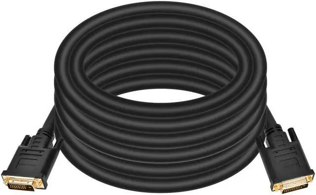 Alt view image 10 of 13 - Monoprice 25ft 24AWG CL2 Dual Link DVI-D Cable - Black