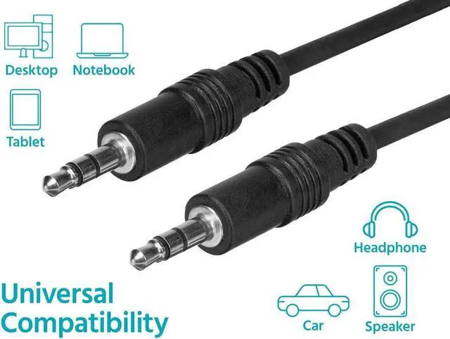 Alt view image 8 of 10 - Monoprice 50ft 3.5mm (1/8") Stereo Male-Male Cable - Black