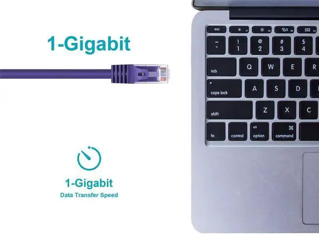 Alt view image 6 of 7 - Monoprice Cat6 Ethernet Patch Cable - 10 Feet - Purple | Network Internet Cord - RJ45, Stranded, 550Mhz, UTP, Pure Bare Copper Wire, 24AWG - Flexboot Series