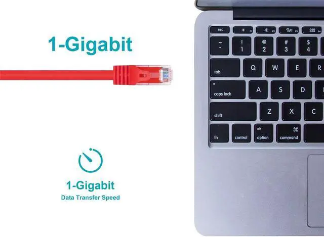 Alt view image 8 of 9 - Monoprice Cat6 Ethernet Patch Cable - 10 Feet - Red | Network Internet Cord - RJ45, Stranded, 550Mhz, UTP, Pure Bare Copper Wire, 24AWG - Flexboot Series