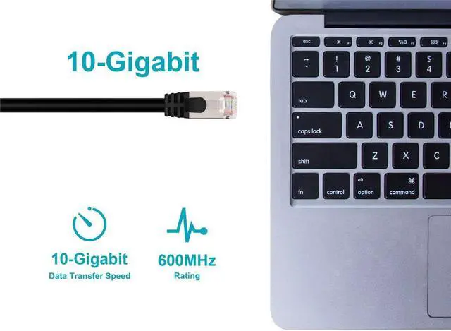 Alt view image 7 of 8 - Monoprice Cat7 Ethernet Network Patch Cable - 25 feet - Black | 26AWG, Shielded, (S/FTP) - Entegrade Series